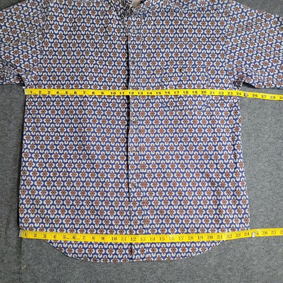 Red Eye Vintage Marc Daniels Mens L Button Down Long Sleeve Shirt Retro Pattern - Picture 4 of 9